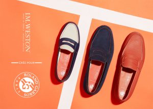 J.M. WESTON x Roland Garros. Mocassin Manufacture française Made in France Soulier Luxe Brand Content Campagne