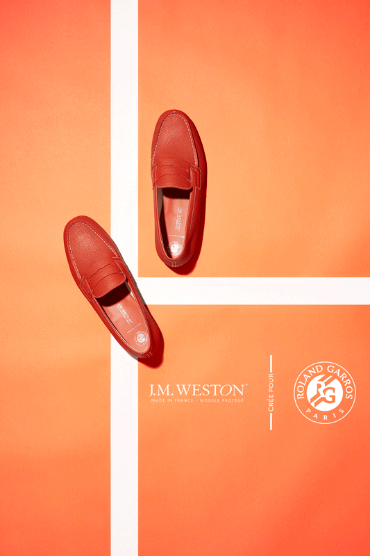 J.M. WESTON x Roland Garros. Mocassin Manufacture française Made in France Soulier Luxe Catalogue