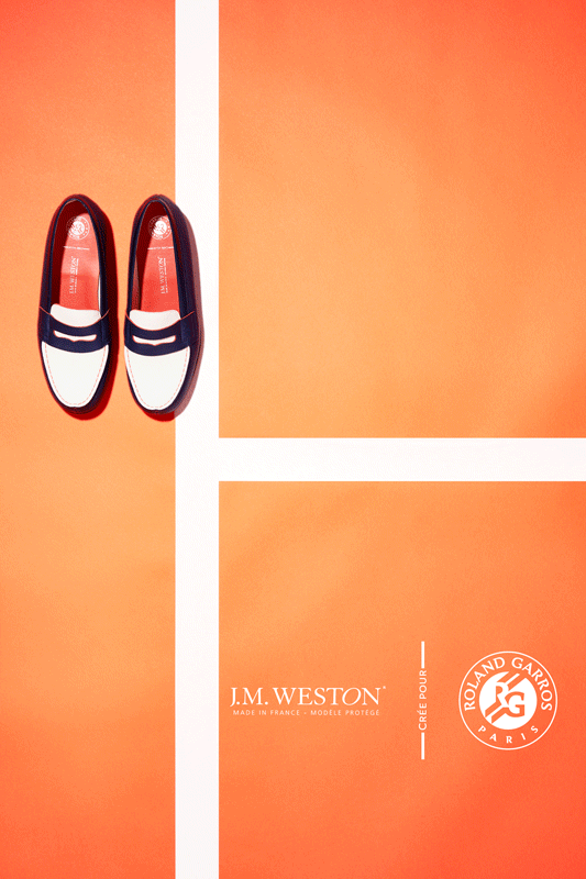 J.M. WESTON x Roland Garros. Mocassin Manufacture française Made in France Soulier Luxe Catalogue